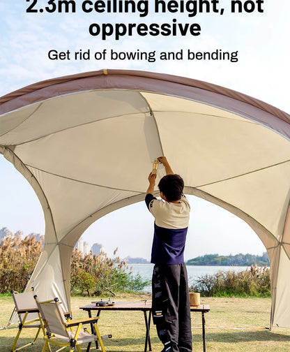Tente dôme extra large Sonuto, gazebo de camping pop-up avec moustiquaire, protection solaire imperméable, pavillon pour fête en plein air