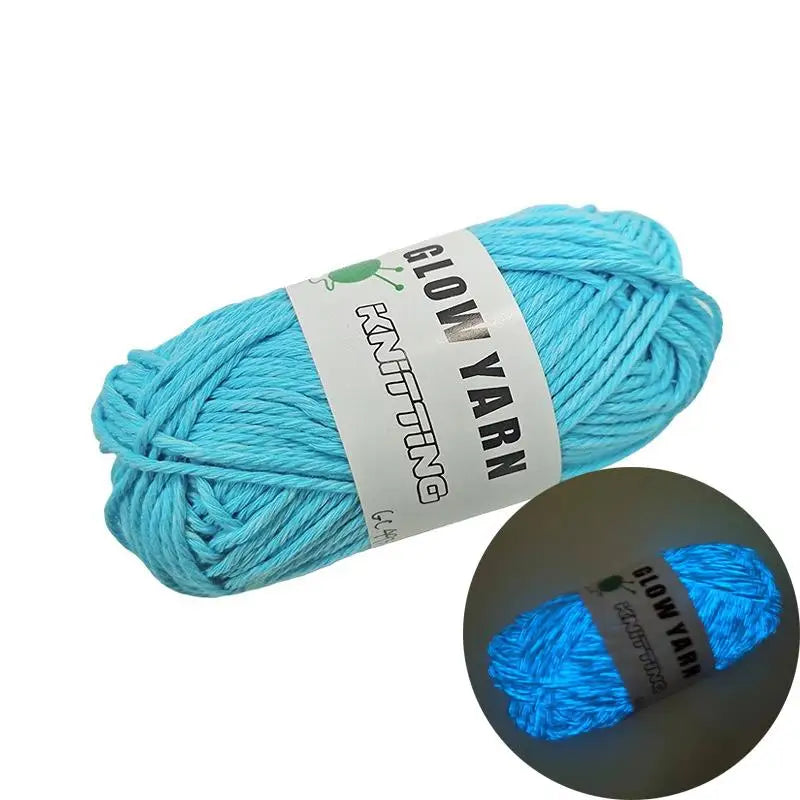 Fil fonctionnel en Polyester brillant dans la nuit, épais et lumineux, fil de coton, pull au Crochet, chapeau, écharpe, outils de tricot à la main, nouveauté