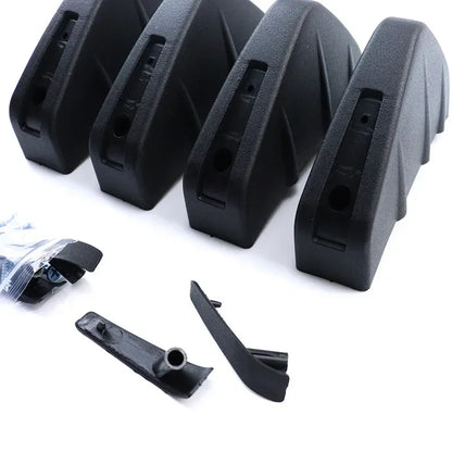 Diffuseur de pare-chocs arrière universel en Fiber de carbone pour voiture, 4 pièces, becquet noir et rouge ABS, diffuseur de lèvre de pare-chocs arrière Anti-collision