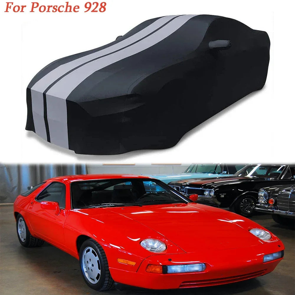 Juste de voiture d'intérieur commandée Ultraguard, compatible avec Porsche 911, 718, 968, 992, 928, Cayman, Boxster, Carrera, gris foncé, noir, rayé