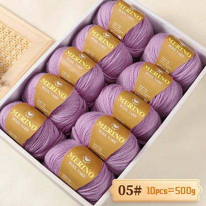 500 g de fil de laine d'alpaga mi-fin 212 de haute qualité, adapté au tricot de pulls, d'écharpes et de chapeaux, 10 écheveaux/paquet