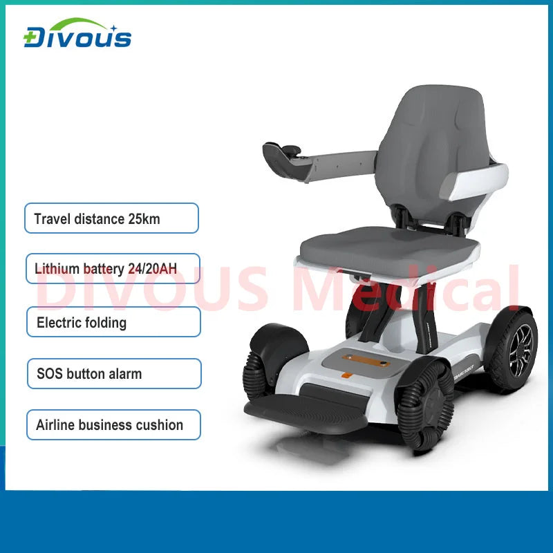 Offre spéciale Mobile Bluetooth contrôlé automatique pliant batterie au Lithium électrique fauteuil roulant handicapé mobilité Scooter