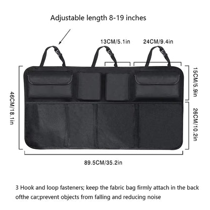 Sac de rangement multifonctionnel pour coffre de voiture SUV, sac suspendu à dossier, organisateur d'articles décoratifs pour l'intérieur du véhicule
