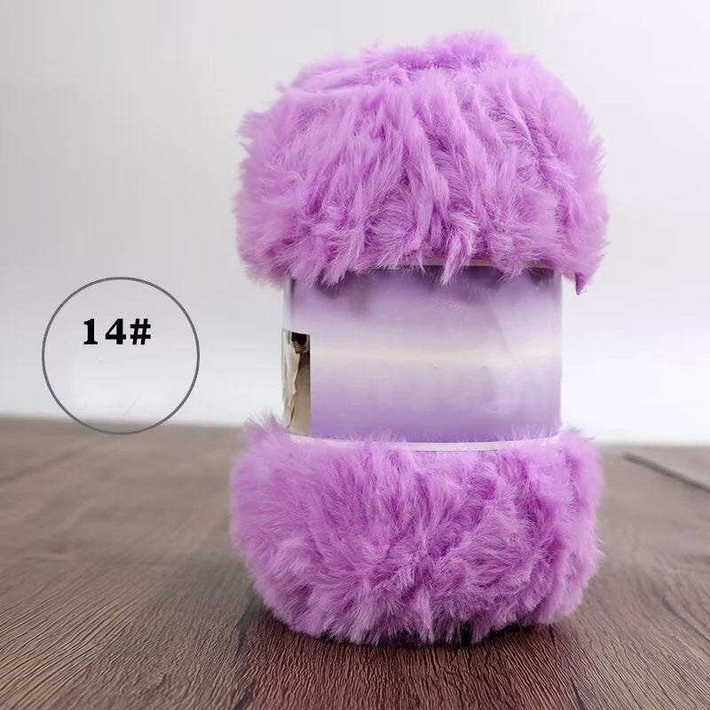 Fil de fausse fourrure 200g pour tricoter des pantoufles, des pulls chauds, des écharpes et des chapeaux faits à la main