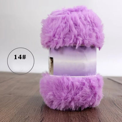 Fil de fausse fourrure 200g pour tricoter des pantoufles, des pulls chauds, des écharpes et des chapeaux faits à la main