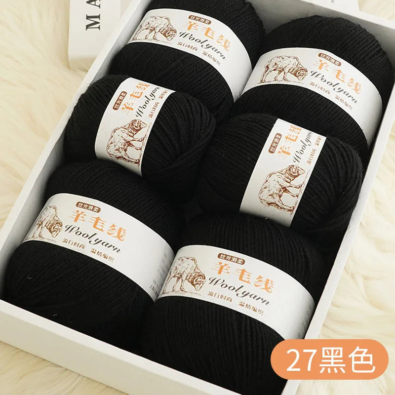Fil de laine mélangé au Crochet de qualité supérieure, pour pull, écharpe, fil épais, 4 plis, 3 pièces x 100g = 300 grammes
