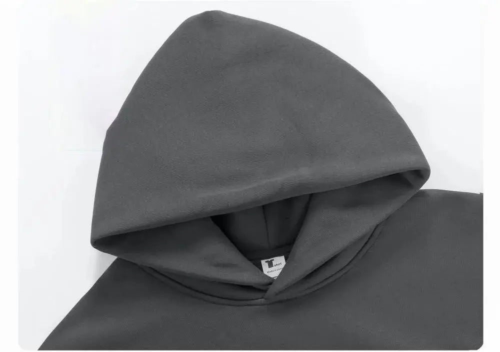 500GSM poids lourd mode hommes sweats à capuche nouveau automne hiver décontracté épais coton hommes haut couleur unie sweat à capuche mâle