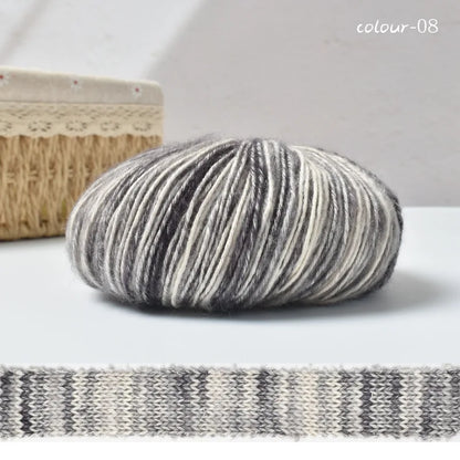 Rouleau de fil à gâteau dégradé, 50g/rouleau, bricolage, laine tricotée à la main, fil Mohair, fil de coton, fil doux au Crochet, vêtements, chapeau, écharpe