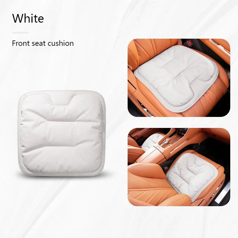 Housse de siège de voiture universelle en cuir, housse de coussin de taille pour siège de voiture, quatre saisons, coussin de Protection pour sièges intérieurs automobiles, accessoire de voiture