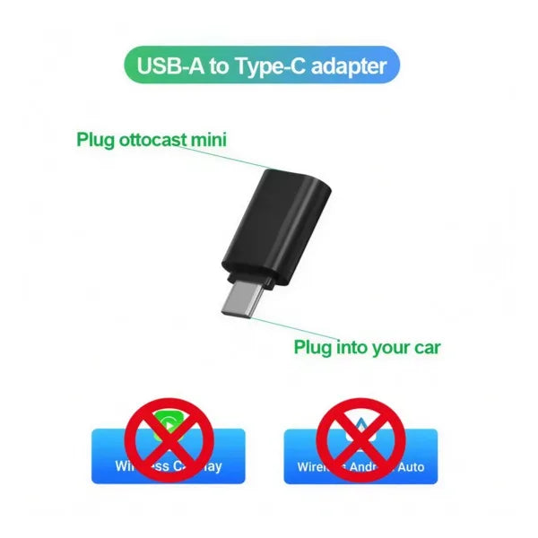 OTTOCAST Play2Video Ultra sans fil CarPlay et Android Auto AI Box intégré YouTube Netflix IPTV Plug & Play pour voiture filaire d'usine