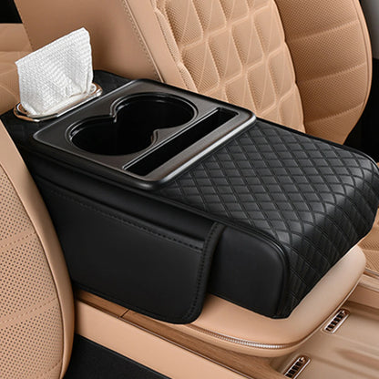 Coussin d'extension multifonctionnel pour accoudoir de voiture, coussin de console centrale épaissi de 7,5 cm, support de coude, organisateur de voiture