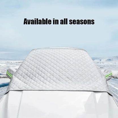 Couverture de neige de pare-brise d'hiver de voiture, protection antigel de pare-soleil de voiture, protection solaire et couverture de pare-brise avant anti-glace