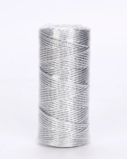 Rouleau de cordons métalliques or argent, 100 m/rouleau, ficelle antidérapante, fil de sangle, sacs cadeaux, vêtements, chaussures, ruban, accessoires de couture, bricolage