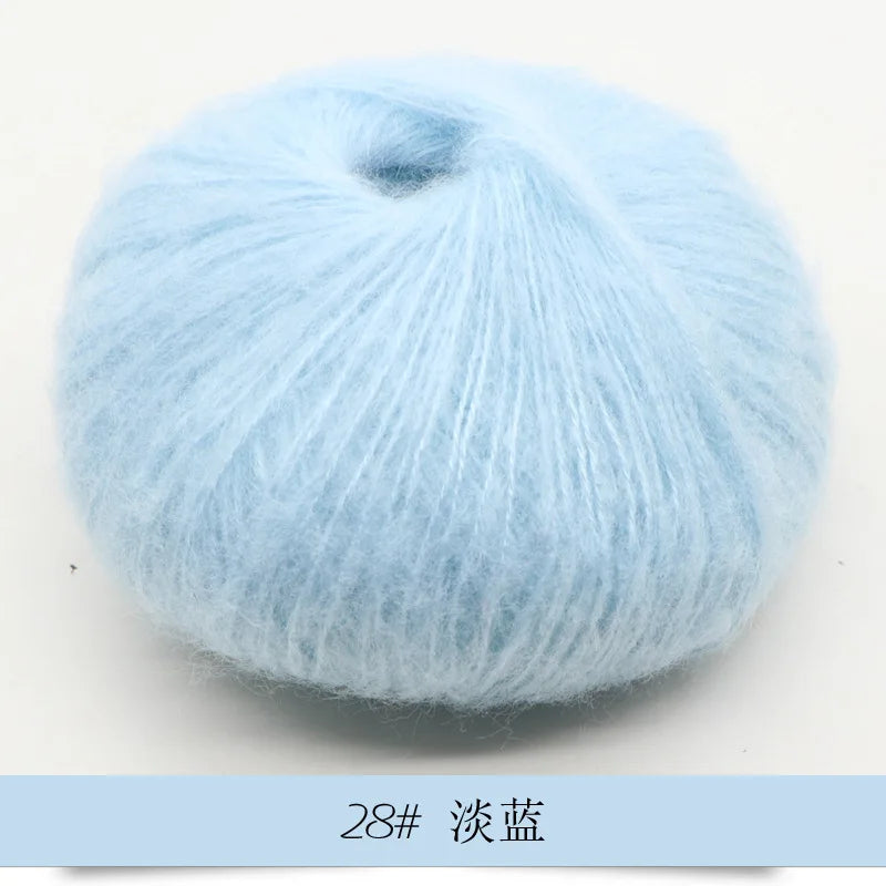 Fil Mohair tricoté à la main, 25g, 1 pièce, ligne de laine chaude au Crochet, pull shwal, écharpe