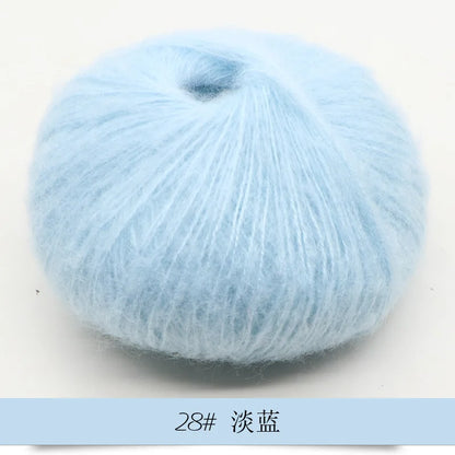 Fil Mohair tricoté à la main, 25g, 1 pièce, ligne de laine chaude au Crochet, pull shwal, écharpe