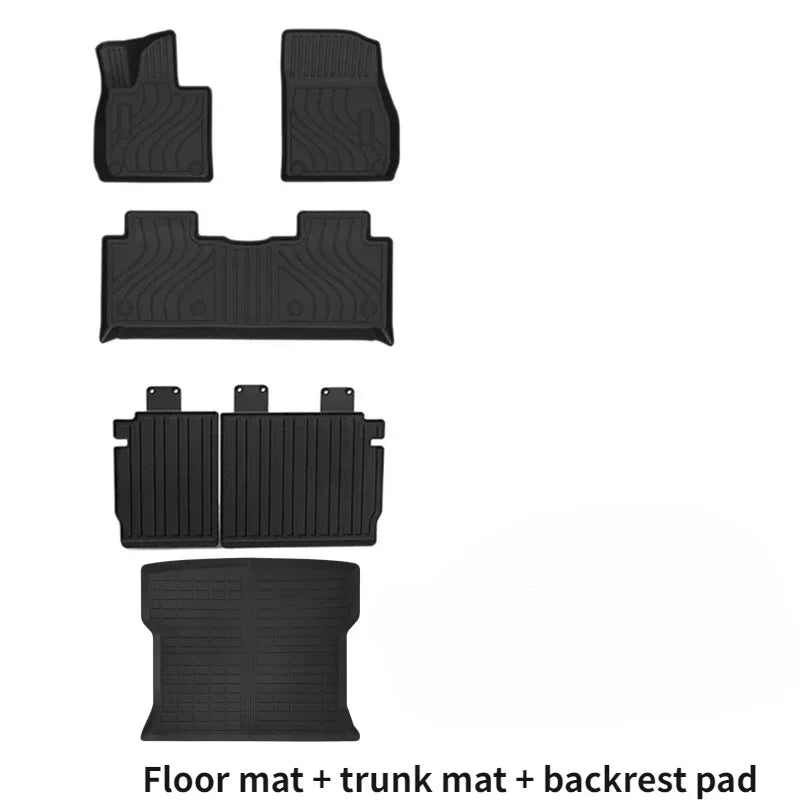 Pour Xpeng G6 2025-2023 tapis de sol tapis de coffre tous temps avant arrière tapis de doublure de chargement, accessoires de coussinets de pied antidérapants imperméables