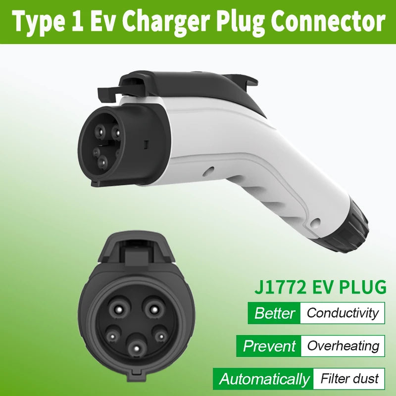 Prise de chargeur EV portable, connecteur SAE J1772, Type 1, 16A, 32A, 40A, 50A, États-Unis, voiture électrique, station de charge de véhicule, boîtier mural EVSE