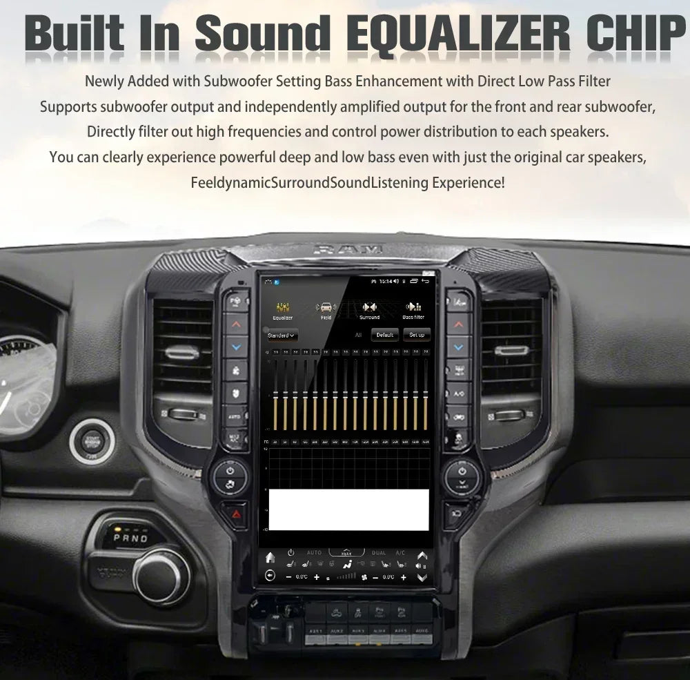 13.6 pouces Android écran Radio GPS Carplay voiture multimédia lecteur vidéo stéréo Navi unité principale pour Dodge Ram 2019 2020 2021 2022