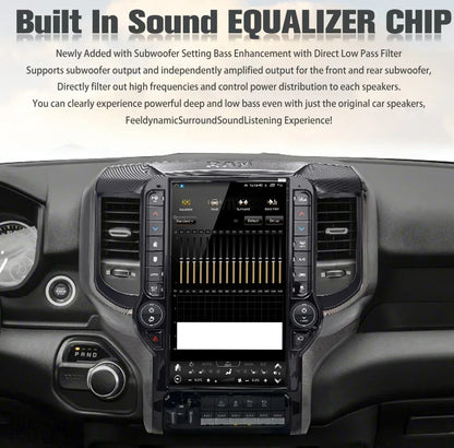 13.6 pouces Android écran Radio GPS Carplay voiture multimédia lecteur vidéo stéréo Navi unité principale pour Dodge Ram 2019 2020 2021 2022