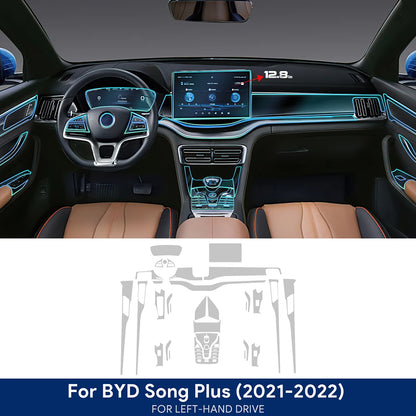 Film de protection TPU pour écran de navigation de console centrale de voiture BYD Seal U Sealion 6 Song Plus DM-i EV 2021-2025, conduite à droite