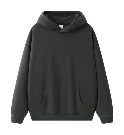 Bricolage LOGO personnalisé Image 17 + couleurs 400GSM chaud hommes surdimensionné goutte épaule sweats à capuche couleur unie mâle hiver avec sweat à capuche en polaire