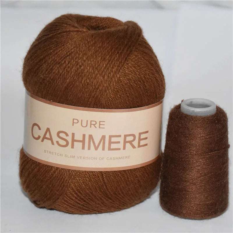 Fil de cachemire pour un crochet 3 plis peigné pur mongol chaud doux tissage flou tricot fil à main en cachemire 5 pièces