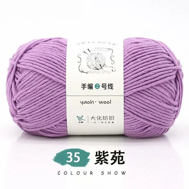 Fil de Coton Crocheté à la Main, 100g, Bricolage, Laine pour Bébé, Écharpe, Veste, Pull