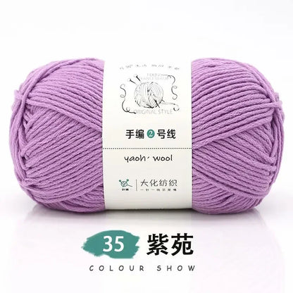 Fil de Coton Crocheté à la Main, 100g, Bricolage, Laine pour Bébé, Écharpe, Veste, Pull