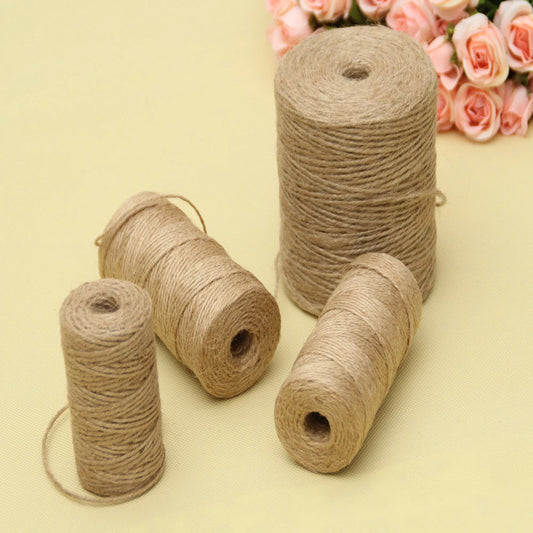 50/80/100 mètres naturel Vintage Jute corde cordon ficelle toile de Jute ruban artisanat couture bricolage Jute chanvre décoration de fête de mariage
