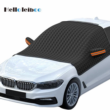 LEIBOO – couverture de pare-brise de voiture, bouclier de neige imperméable, auvent d'extérieur d'hiver, demi-couvercle de protection, pare-soleil de fenêtre avant