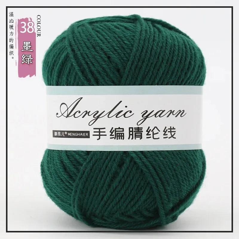 Fil tricoté en acrylique mélangé à 4 brins, avec crochet pour pull, chaussures, pantoufles, écharpe, démarreur tissé à la main pour débutants