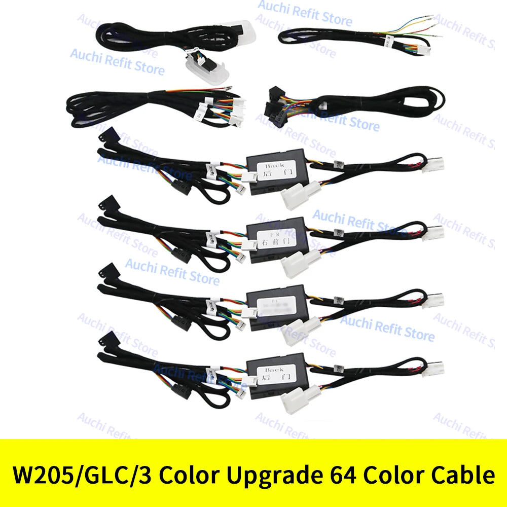 Lumières d'ambiance LED 3/64 couleurs, pour Mercedes Benz W205 X253 classe C GLC coupé C43 C63s, Instrument intérieur, lampe décorative, rénovation