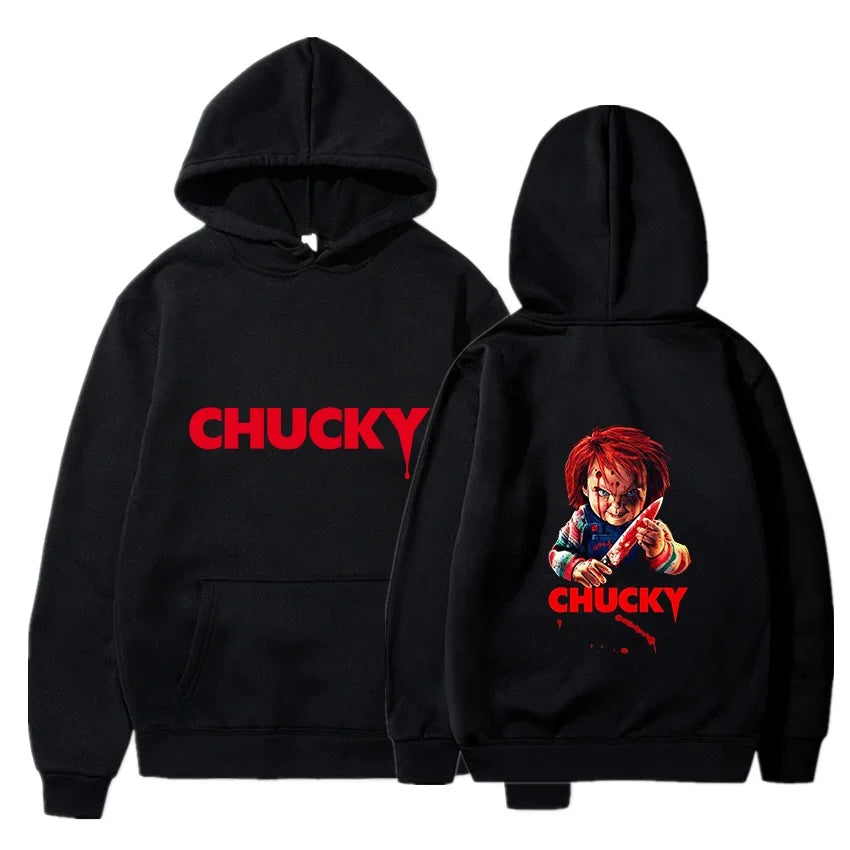 Sweat à Capuche pour Homme et Femme, avec Motif de Film d'Horreur Play Chucky, Harajuku, Hip Hop, Streetwear, Automne et Hiver