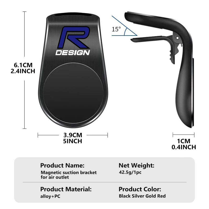 Support de téléphone pour grille d'aération de voiture Volvo, réglable multi-angles, anti-vibration, pour XC60 V40 V50 XC90 S60 V90 V70 XC40 V60