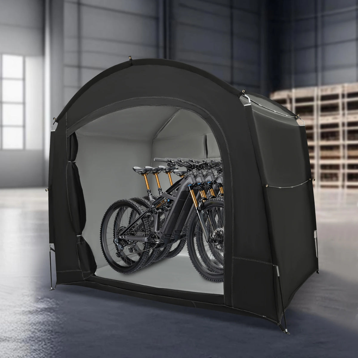 Abri de rangement de vélo pour 1-4 vélos, tente d'abri de vélo Portable et étanche 220x150x185cm, couverture de pare-soleil pliable en tissu Oxford 210D