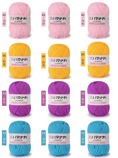 12 pièces 300g fil de lait fait à la main grossier bricolage tissage boule de fil pour pull chapeau écharpe et autres vêtements doux Crochet fil à tricoter