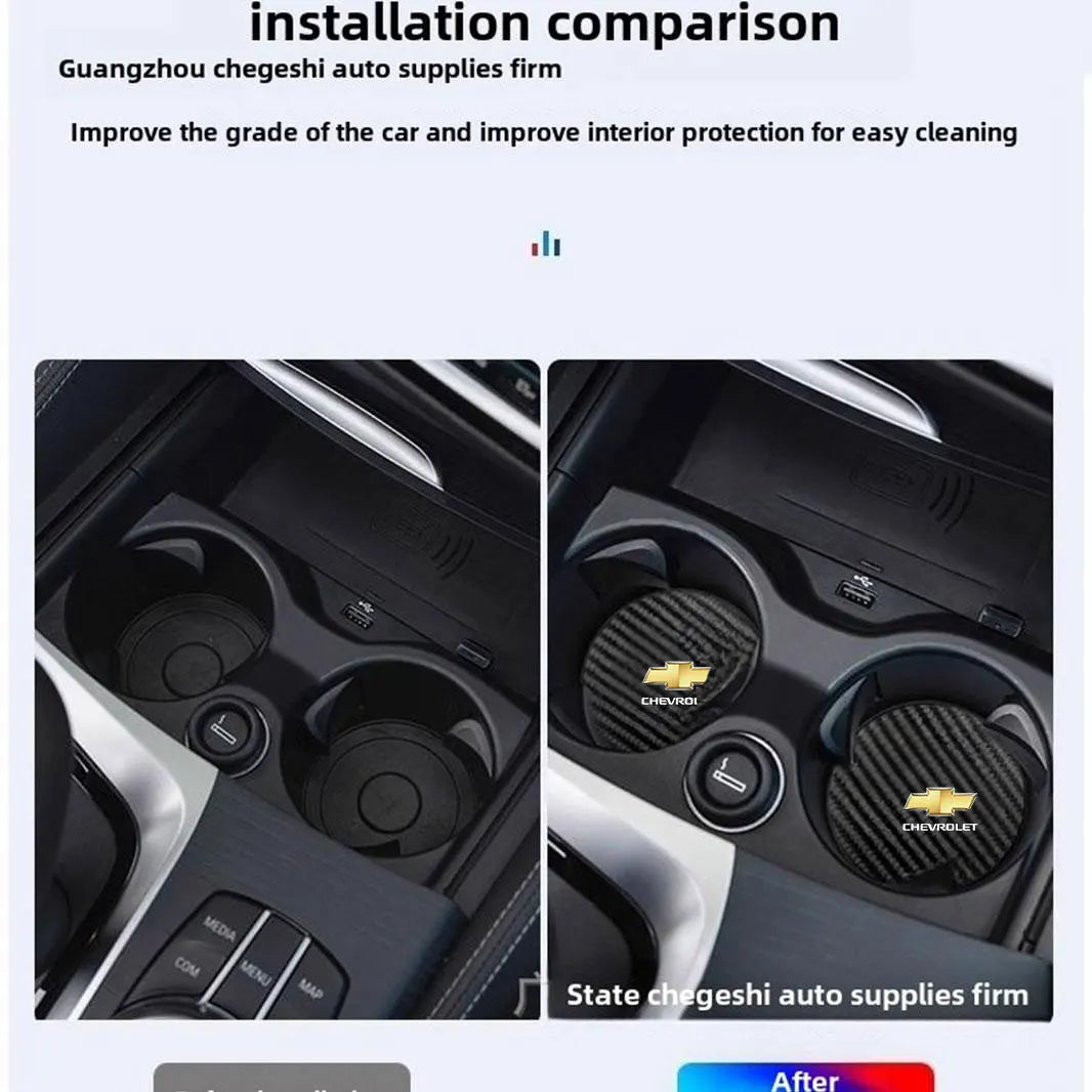 Sous-verre antidérapant pour porte-gobelet de voiture, pour Chevrolet Cruze Impala Malibu Silverado Cobalt Impala Onix pioneer Trax