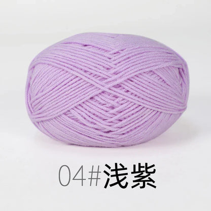 Fil de Lanas teint en coton au lait, 86 couleurs, 4 plis, pour bébé, chapeau, écharpe, pull, poupées, artisanat fait à la main