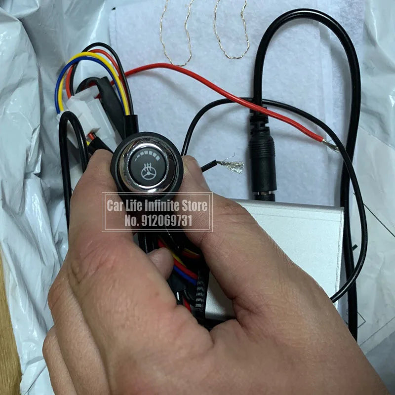 Kits de chauffage de volant de voiture en tissu floqué 12V, 4 interrupteurs, coussinets thermiques universels pour voiture, housses de volant chauffantes 60x9cm pour voitures