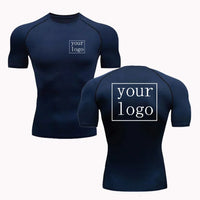 T-shirt de compression personnalisé à séchage rapide pour hommes et femmes, avec logo et design originaux, idéal pour le jogging, l'entraînement et la gym – Nouvelle collection