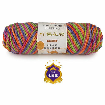 Fil de Barrage pour Ogo Tricot en Coton Mélangé, Peigné, Crochet Arc-en-ciel, DIY, Pull, Chapeau, 3mm, 100g