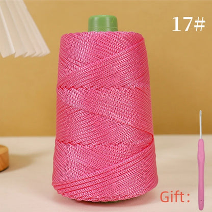 Corde légère au crochet, 250g, 3mm, fil creux cool au crochet, chapeau de soleil d'été, tricot à la main, fils épais, sac, coussin de chapeau