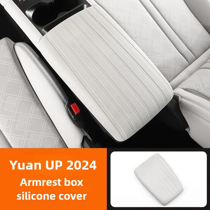 Couvercle de boîte d'accoudoir en Silicone pour Yuan UP 2024, étui de protection antidérapant résistant aux rayures, accessoires de voiture