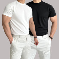T-shirt à manches courtes pour hommes, vêtement d'été, de sport, de Fitness, d'entraînement, en coton, respirant, couleur unie, décontracté