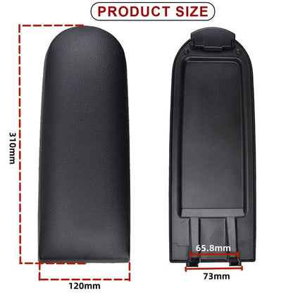 Couvercle de loquet d'accoudoir de voiture en cuir, 1 pièce, couvercle de Console centrale, capuchon de protection pour VW Jetta Golf 4 MK4 BORA Passat B5 Beetle Polo 6R 9N