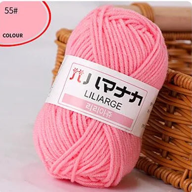 Fil de laine à tricoter en coton doux et doux pour bébé, fil de velours en fibres épaisses, fil de laine à tricoter à la main pour pull de bricolage