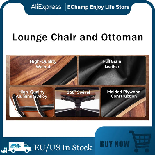 Chaise inclinable classique en cuir de vache, couche supérieure, Version XL, avec accoudoir, pivotante, meubles de loisirs, pour chambre à coucher, balcon, Studio