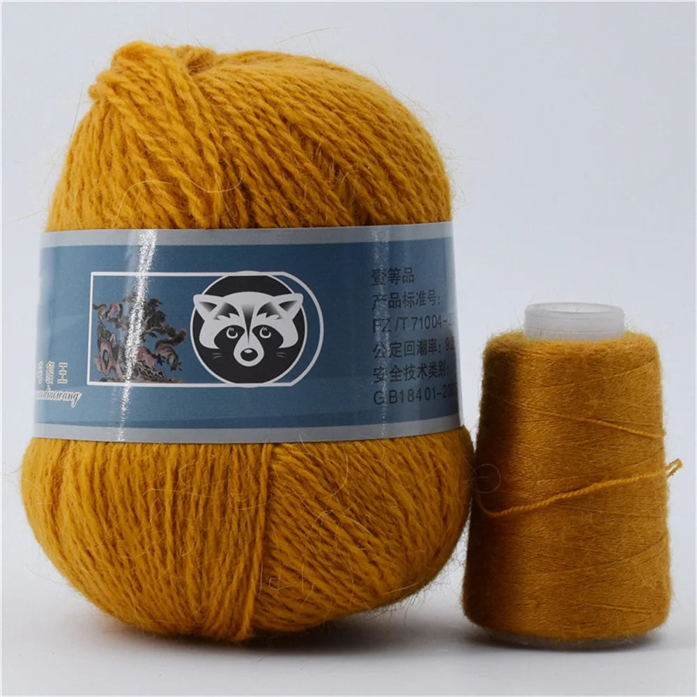 Fil de fourrure de vison pour fils pour tricoter et Crochet, fil de t-shirt en dentelle à 2 plis pour tricoter à la main, couture, 1 écheveau 340 M 50 + 20g