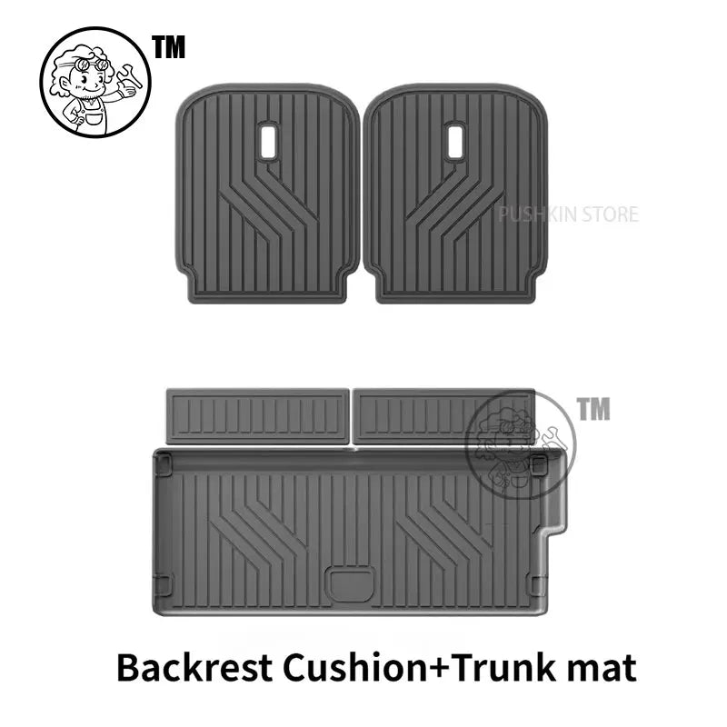 Tapis de sol de voiture pour Zeekr 9X 2025 2026, tapis de coffre en TPE et doublure de chargement, tapis de coffre toutes saisons, accessoires de doublure de sol