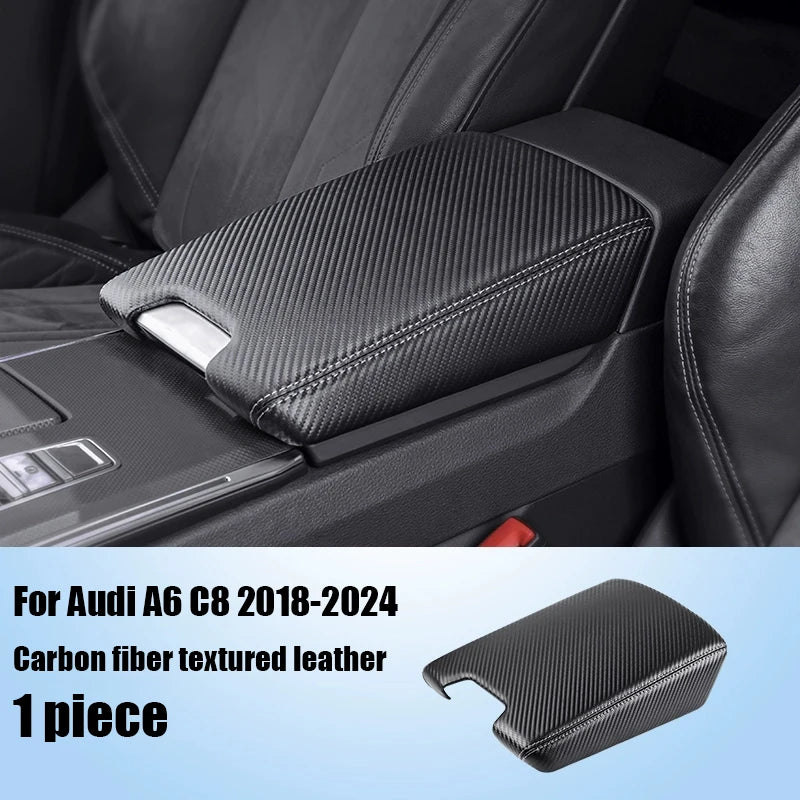 Boîte d'accoudoir de voiture, plaque de couverture décorative, pièces de modification intérieure, pour Audi A6 C8 A7 C8 2018 2019 2020 2021 2022 2023 2024